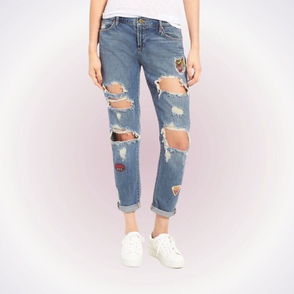 Articles of Society Patchwork Destroyed Denim Jeans | Sz 27